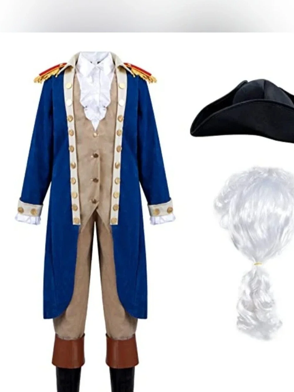 Spooktacular Creations Kids Lg Revolutionary Soldier/George Washington Costume